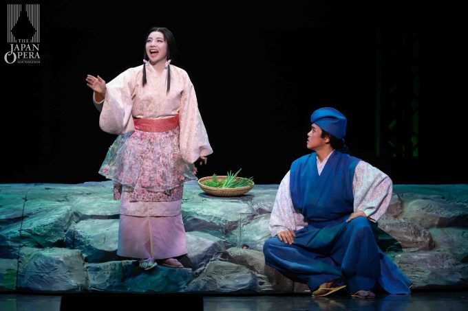 第2幕より 阿古夜(小林沙羅)、仏師・一真(山本康寛)