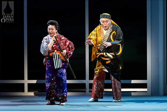 愛2幕より 伊集院忠義(江原啓之)、伊集院ハナ(きのしたひろこ)